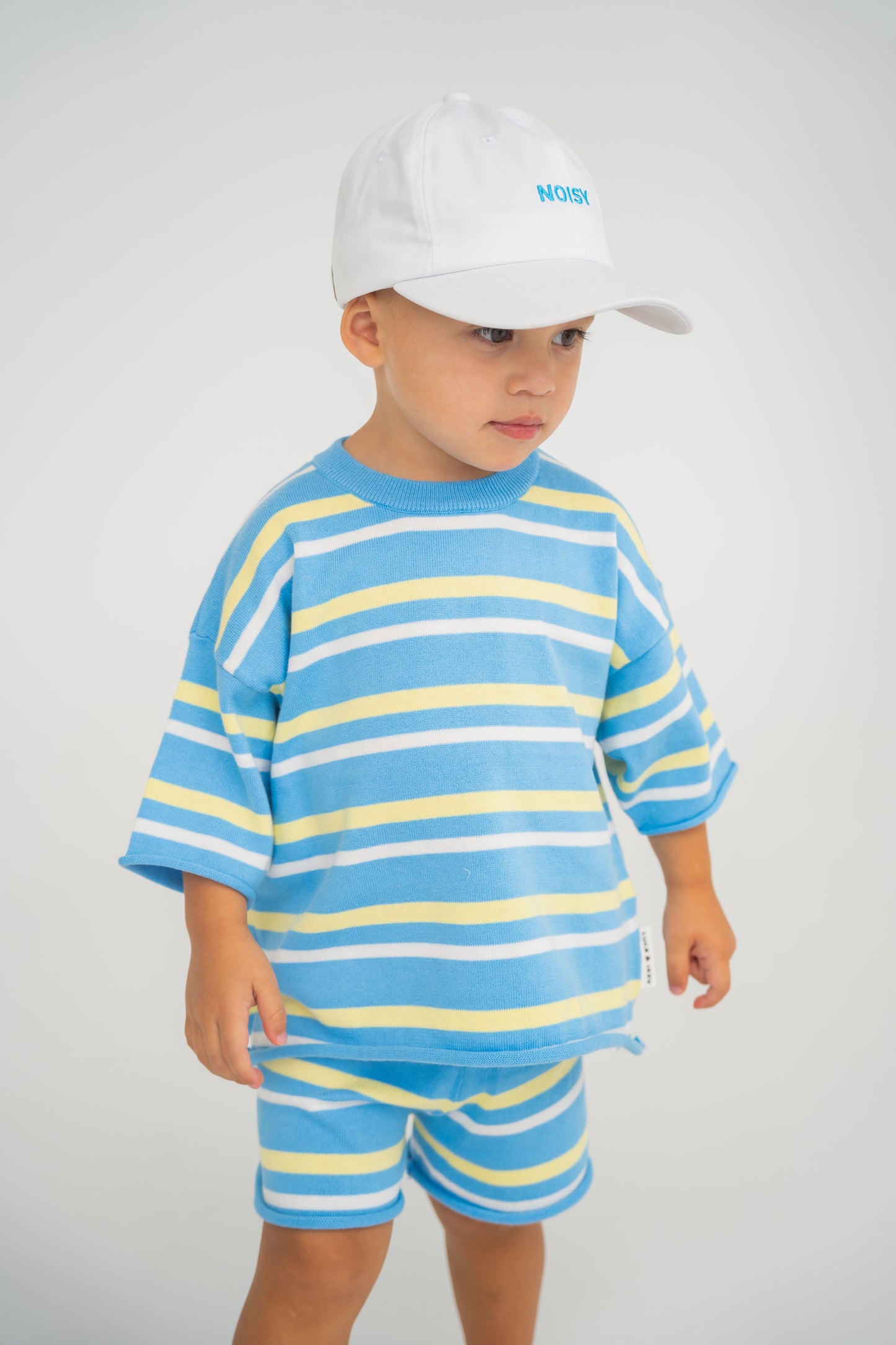 Blue Lemon Knit Shorts - The Stripe Edit