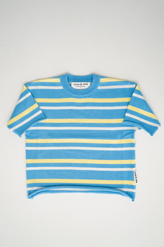 Blue Lemon Knit Top - The Stripe Edit