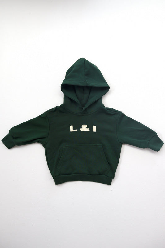 L & I Star Hoodie- Forest Green