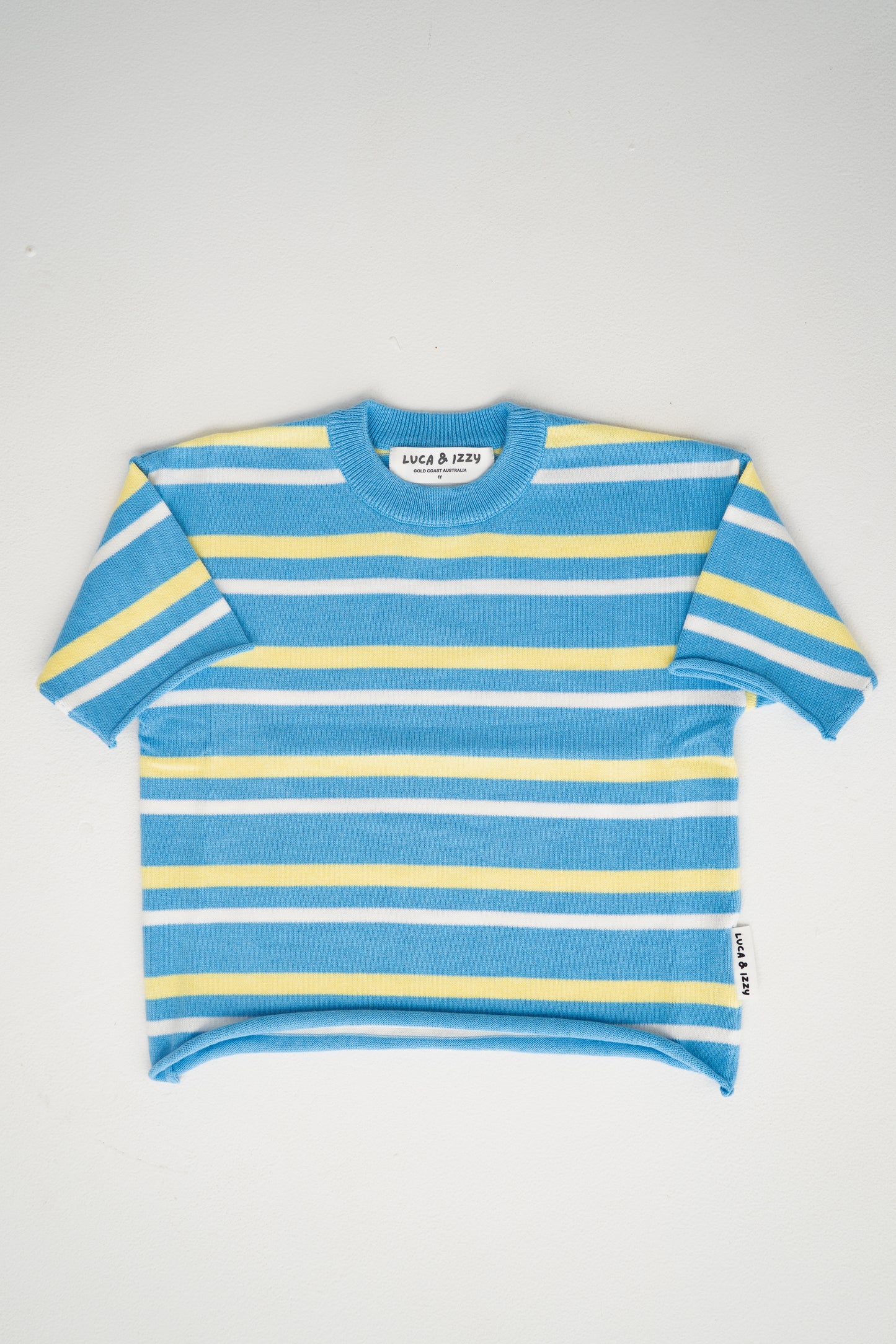 Blue Lemon Knit Top - The Stripe Edit